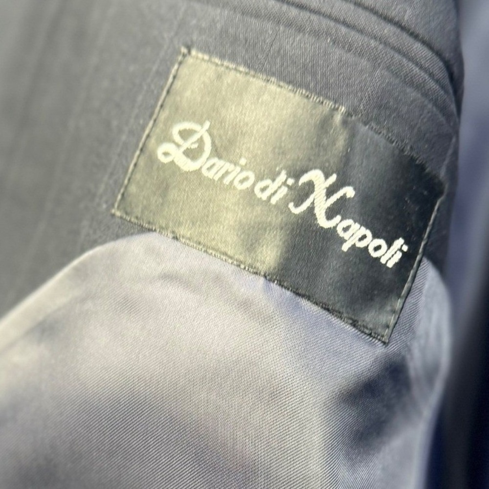 Dario di Napoli Mens Blazer Jacket Black Pinstripe Wool Business - Picture 2 of 8